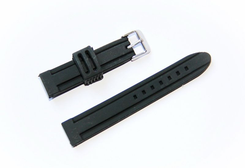 Каучуковий ремінець Nobrand для наручних годинників з класичною застібкою, чорний, 18 мм