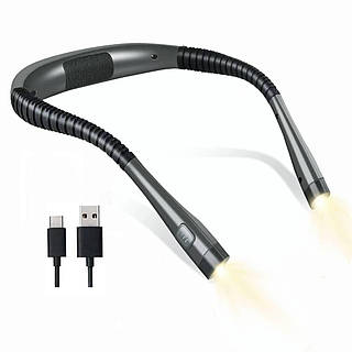 Glocusent Original Neck Reading Light, портативный светодиодный фонарь для чтения, который удобно размещается на шее.