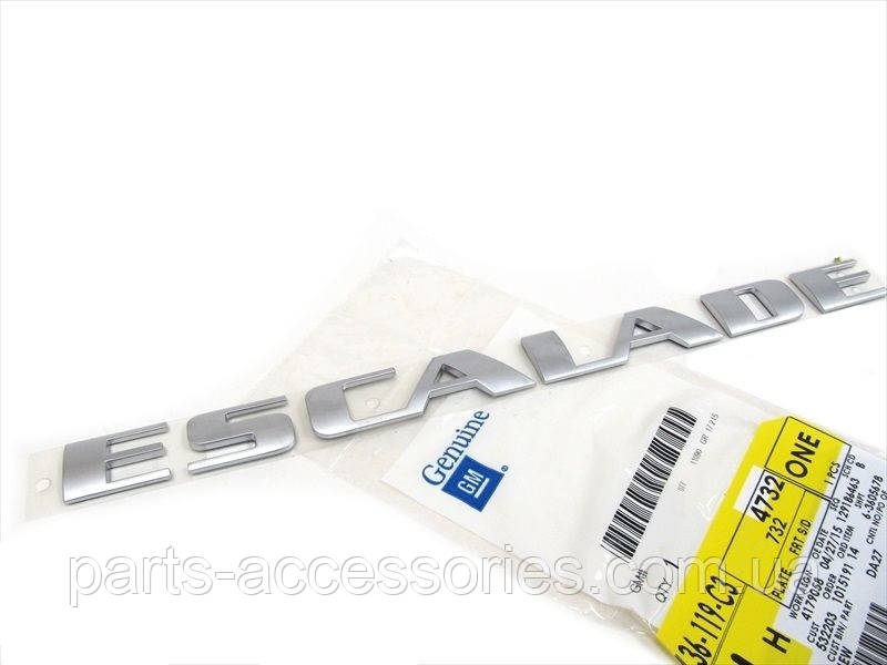 Cadillac Escalde 2002-2003 Емблема задній значок напис на багажник Нова Оригінал, фото 1