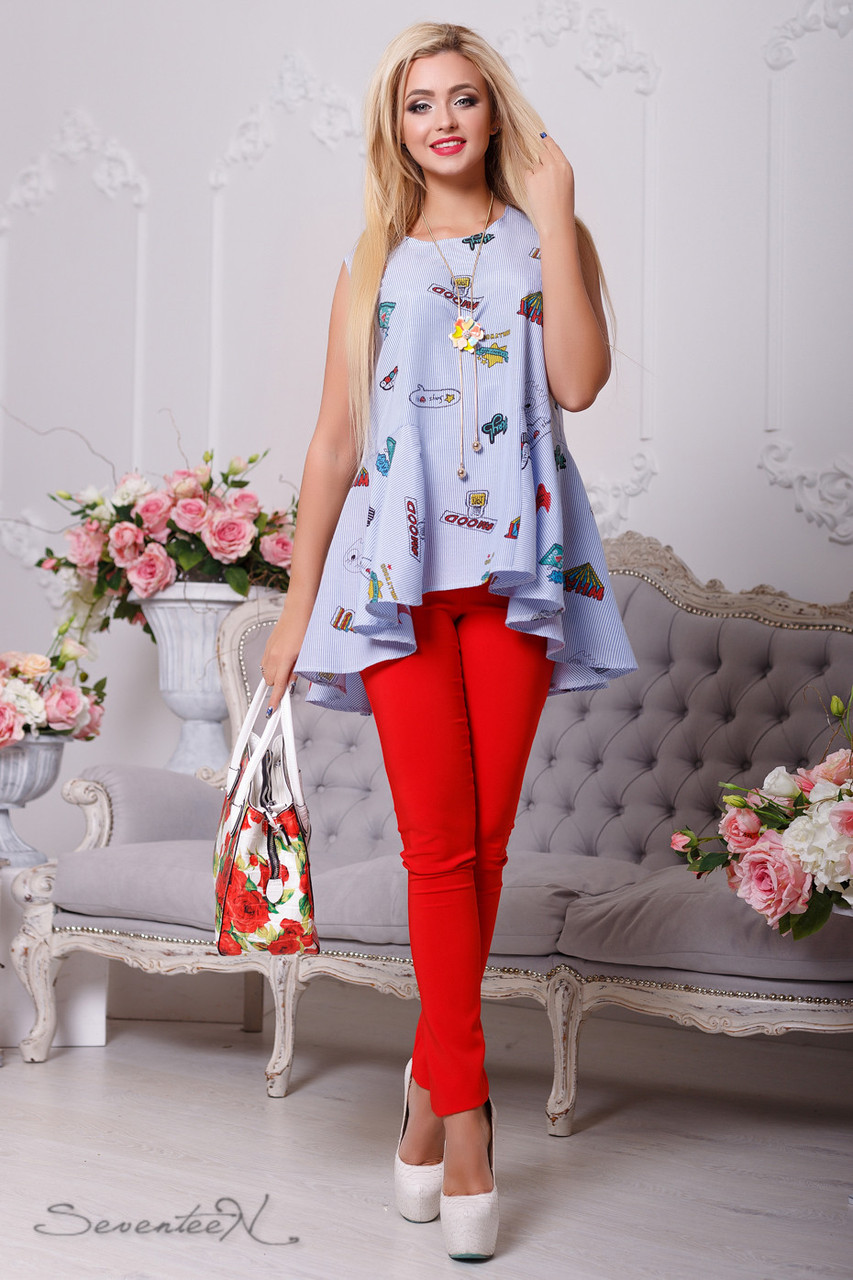 Блуза туника модная женская (42-48), доставка по Украине - фото 1 - id-p319579749