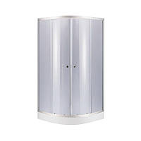 Душевая кабина Lidz Latwa SC80x80.SAT.LOW.GR, стекло тон. 4 мм + Lidz Душевой поддон KAPIELKA ST80x80x15 4133968 tovar prosto sh.