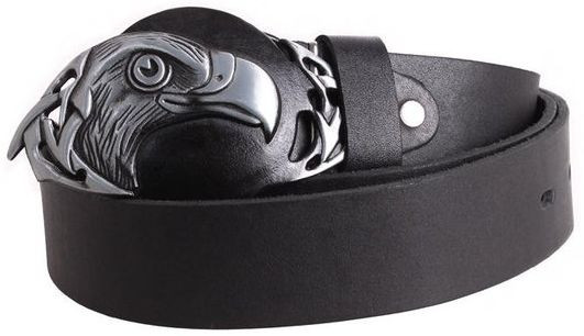 Мужской ремень из натуральной кожи Topgal 4 см черный, фото 1