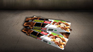 Протеїновий батончик Power Pro (36%), смак Фундук - Арахіс, 60гр/20