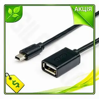 VE Кабель USB 2.0 AF New Version miniUSB 0.8 м черный Atcom переходник для подключения гаджетов зарядн N6W_VER