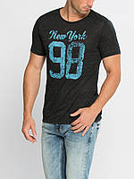 Чоловіча футболка LC Waikiki чорного кольору з написом New York 98
