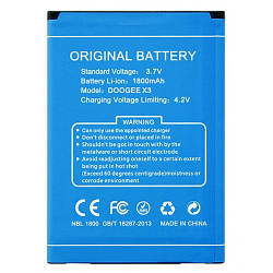 Батарея (АКБ, акумулятор) для Doogee X3 (1800 mAh), оригінал
