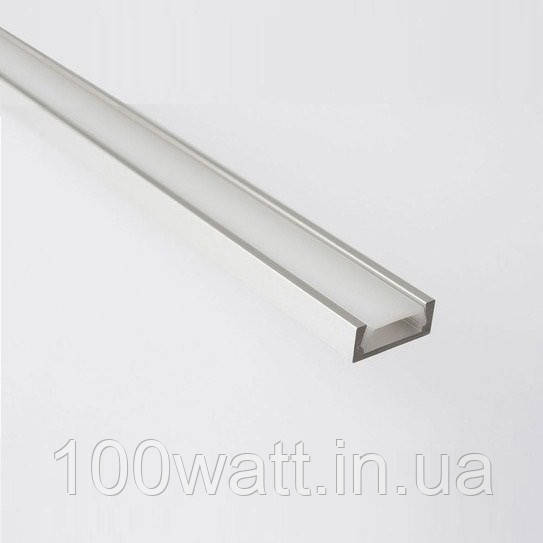Профиль ПФ-15 для светодиодной ленты накладной полуматовый 2 м комплект - фото 1 - id-p510129506