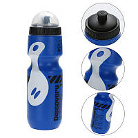 Фляга Discovery для велосипеда 650ml велосипедная бутылка Blue-White