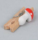Декоративна Прищіпка Мухоморчик 2,5*1,2 см дрібний декор., фото 2