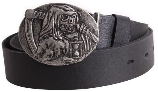 Ремень мужской из кожи под джинсы Topgal 4 см, черный, фото 1