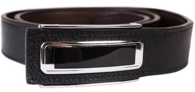 Двухсторонний ремень из искусственной кожи 301131 черный ДхШ: 125х3,4 см., фото 1