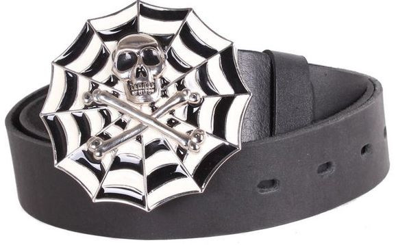 Кожаный ремень мужской под джинсы Topgal 4 см черный, фото 1