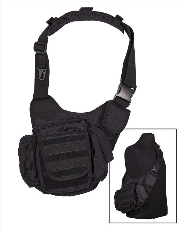 Сумка тактична через плече багатофункціональна. Mil-tec 13726502 Black