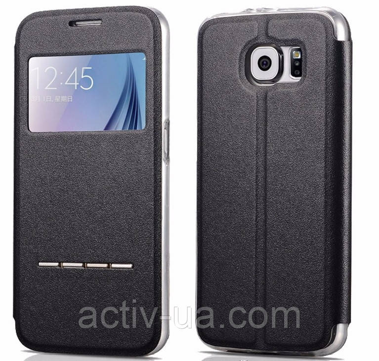 Чехол-книжка liviace G935 Samsung Galaxy S7. Сенсорна смужка для відповіді виклику. Чорний