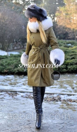 Фантастично стильне та гарне пальто з хутром GOLDEN FOX