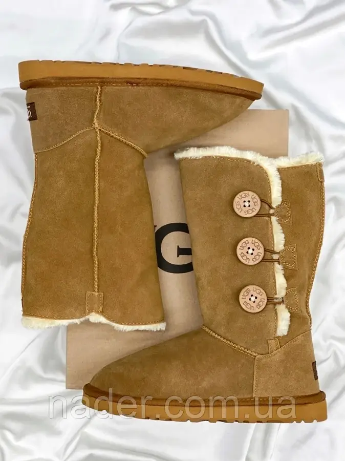 UGG Bailey Button Triplet II High Caramel (Распродажа) 37, фото 1