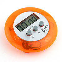 Кухонний таймер помаранчевого кольору з магнітом і підставкою