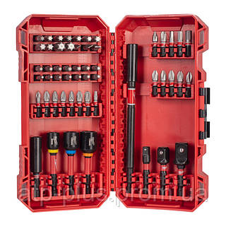Набор бит SHOCKWAVE MILWAUKEE, (54шт) пластиковый кейс MILWAUKEE ACC 4932500389
