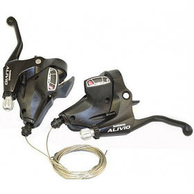 Шифтер. Моноблок Shimano Alivio ST-M410 3 на 8. Шифтери для велосипедів. Монетки на велосипед.