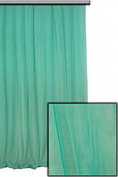 Тюль сітка грек фатин французький цвіт 4025 зелена бірюза