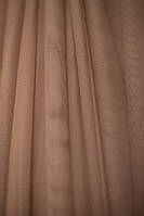 Тюль сітка грек фатин французький цвіт 8026 какао