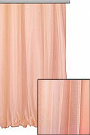 Тюль сітка грек фатин гіпюр французький цвіт 3008 персиковий
