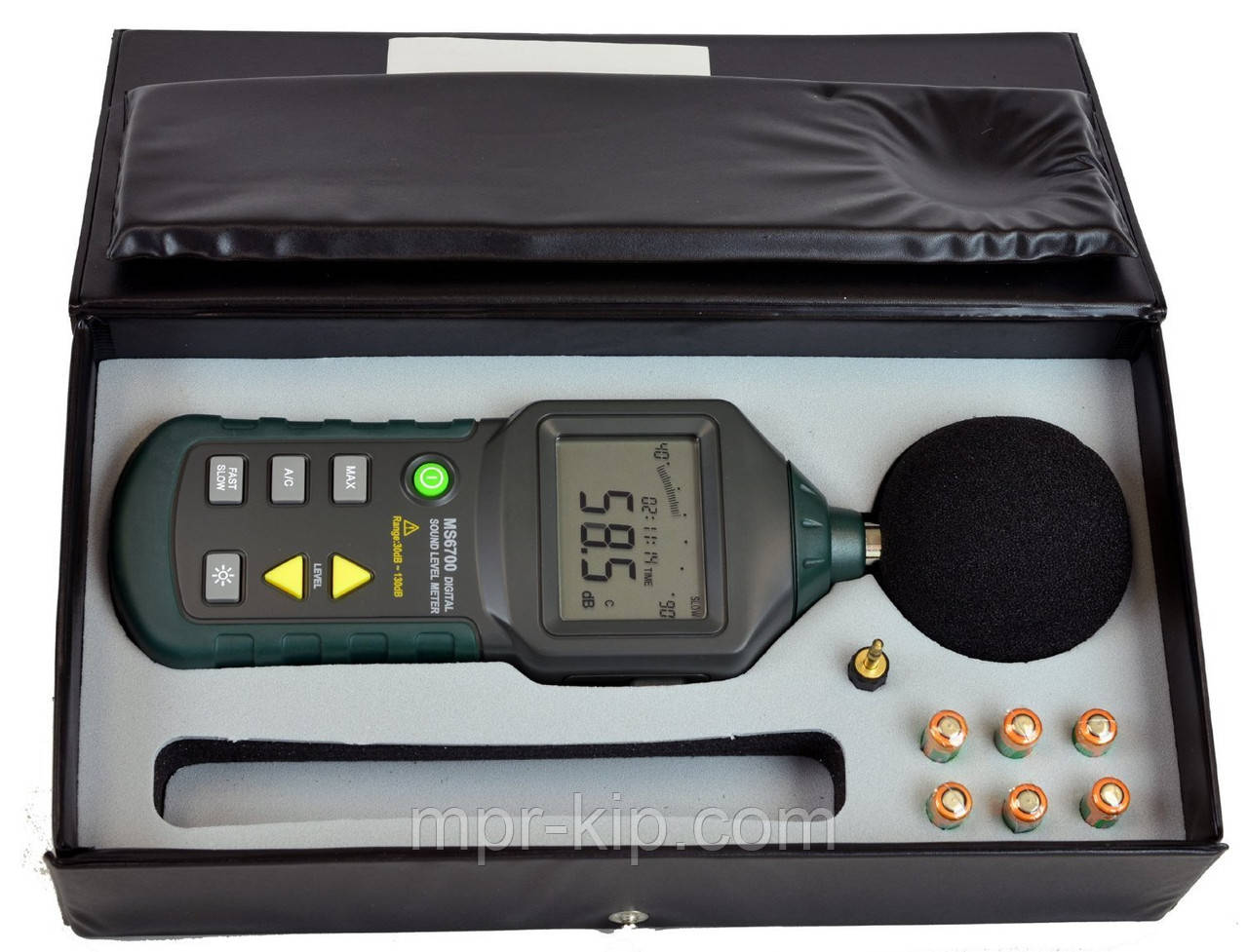 Шумомер Mastech MS6700 (30-130 dB) в пыле и влагозащищённом прорезиненном корпусе - фото 10 - id-p510353990