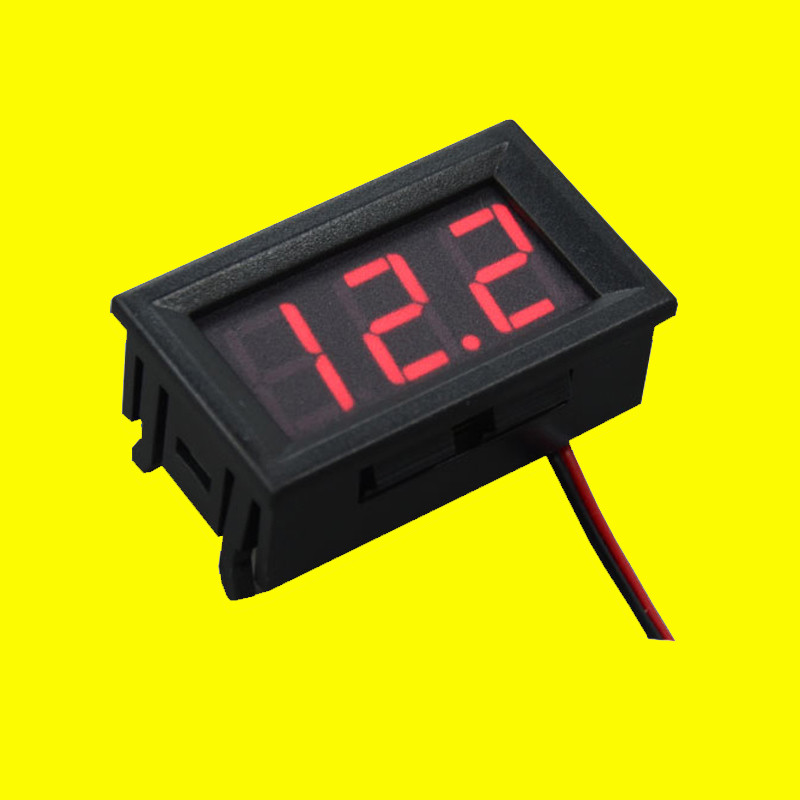 Вольтметр в корпусі 5 - 120в червоний, фото 1