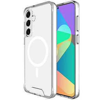 Чехол TPU Space Case with MagSafe для Samsung Galaxy A16 4G/5G / A26 5G / A17 4G/5G Прозрачный yk07 des
