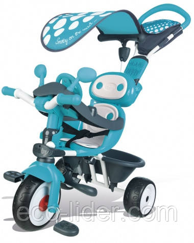 Дитячий металевий велосипед Комфорт, блакитний, 10 міс. +, фото 1