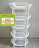 Пластикова етажерка LUX на 5 ярусів, шоколадно-кавова., фото 8