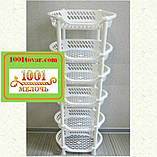 Пластикова етажерка LUX на 6 ярусів, кавово-коричневий, фото 6