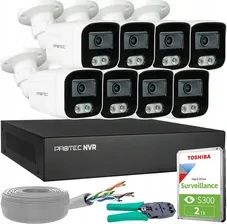 Protec Camera Set для моніторингу 8 Ip 8MP PoE Microphone людський виявлення Hdd, фото 1