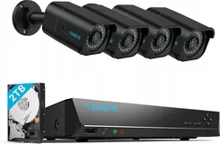 Relink 4 камери 4K PoE виявлення транспортних засобів Nvr 2TB нічне бачення, фото 1