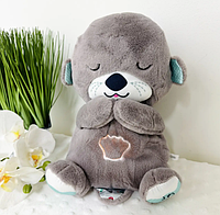 Плюшевая игрушка - ночник Выдрочка Soothe Snuggle Otter Сказочные сны выдрёнка Игрушка для ребенка с музыкой, подсветкой, дыханием