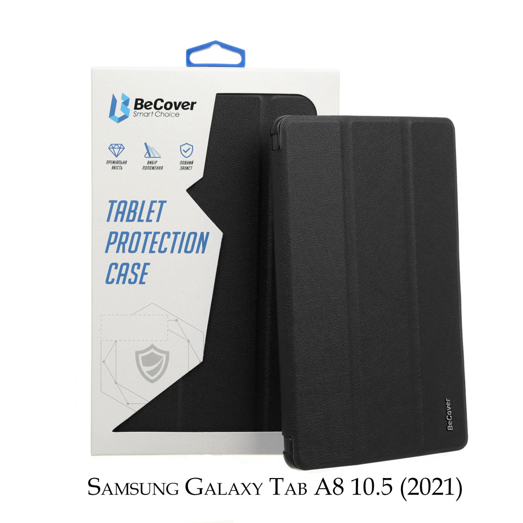 Чохол до планшета BeCover Smart Case Samsung Tab A8 10.5 (2021) SM-X200/X205 Black (707261), фото 1