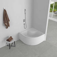 Душевой поддон высокий Mixxus Strong ST01-90x90x40 с полукруглым сифоном диаметр слива 52 мм (MI8160) хорошее качество