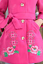 Весняне пальто з кашеміру з вишивкою на дівчинку Зріст 98-104 см, фото 2