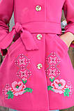 Весняне пальто з кашеміру з вишивкою на дівчинку Ріст 98-104 см, фото 2