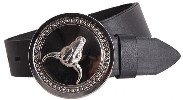 Кожаный ремень мужской Topgal 4 см, черный, фото 1