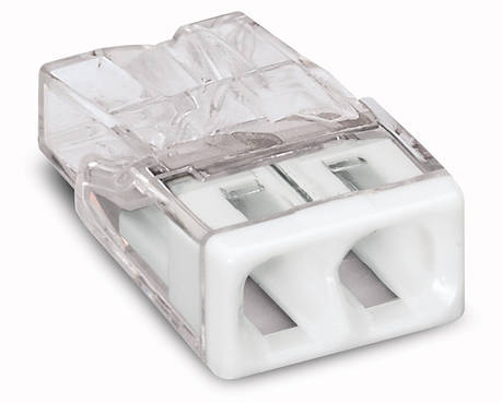 З’єднувач WAGO COMPACT PUSH WIRE® 2-провідний для коробок, 24А, 4000В, фото 1
