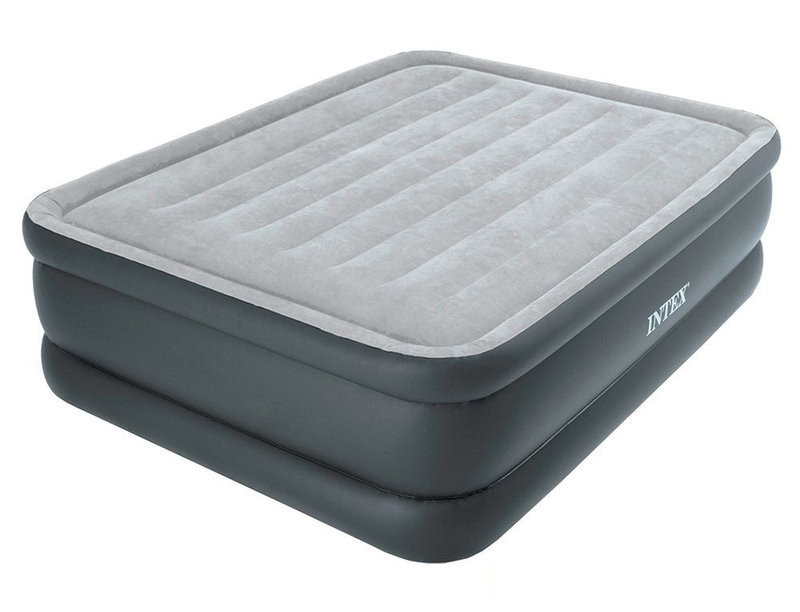 Надувне ліжко Intex 64140 (вбудований насос) 220 V, 203 х 152 х 46 см Двоспальне, фото 1