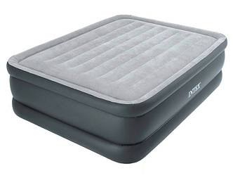 Надувне ліжко Intex 64140 (вбудований насос) 220 V, 203 х 152 х 46 см Двоспальне