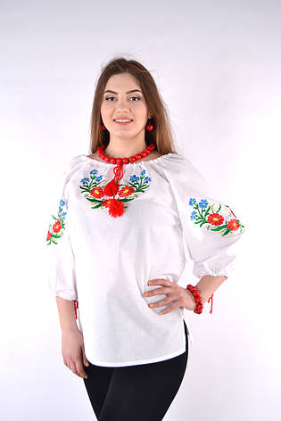 Жіноча вишиванка "Волошки" зі штапелю, фото 1