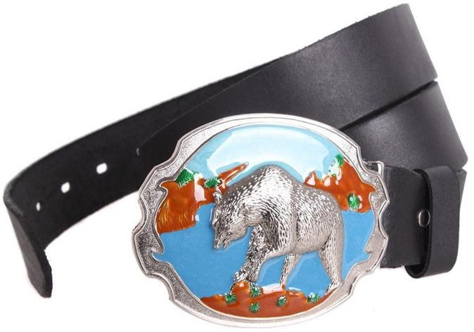 Мужской ремень Topgal 4 см, черный, фото 1