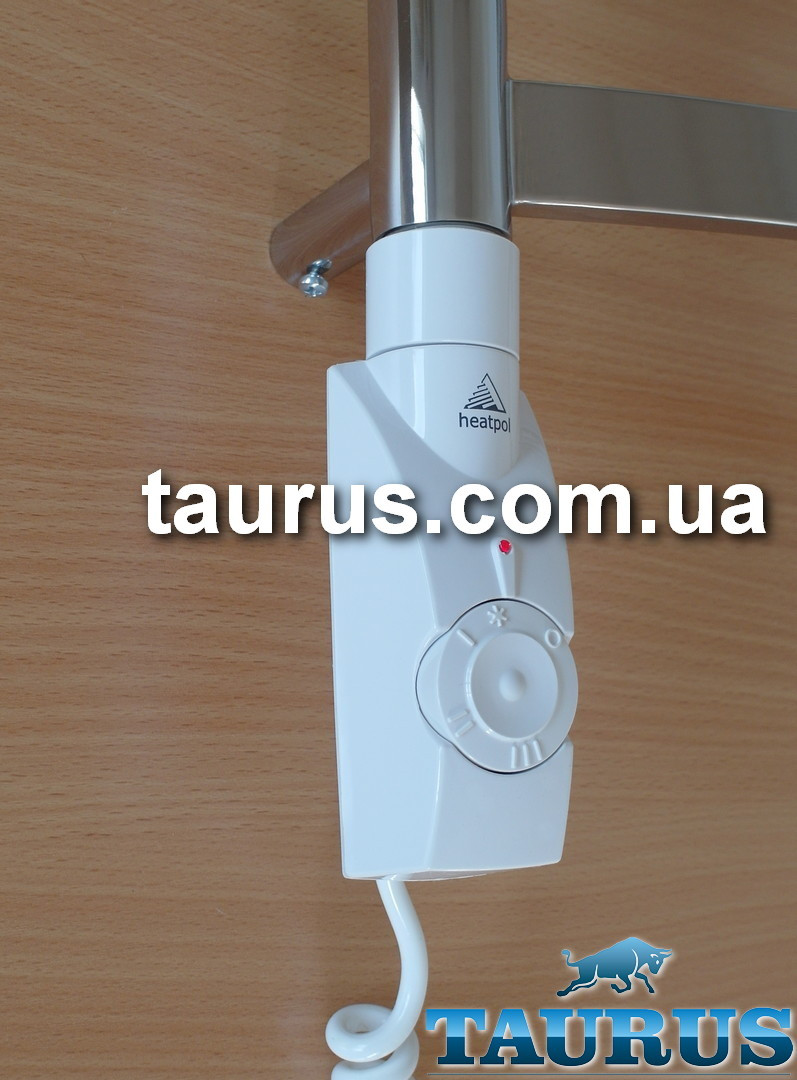 ЕлектроТЕН Heatpol GE white: регулятор 15-65С + таймер 1-3 год. для рушникосушок. Знімний, Польща 1/2"