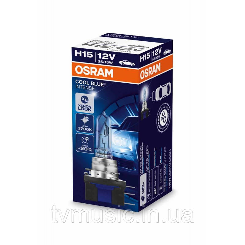 Галогенна лампа Osram Cool Blue Intense H15 12 V 55 W (64176CBI)