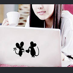 Вінілова наклейка на ноутбук-Мишки