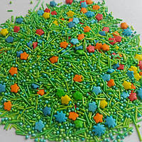 Посыпка сахарная кондитерская Украса Трава и цветы 40 г (100016)