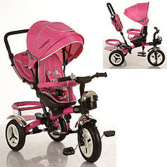 Дитячий триколісний велосипед Turbotrike Рожевий (M 3200-6A) з кошиком
